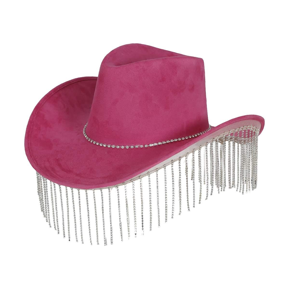 Cappello Cowboy Rosa con Frange |_558