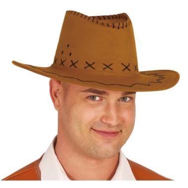 Cappello Cowboy Marrone Chiaro con Cuciture |_704