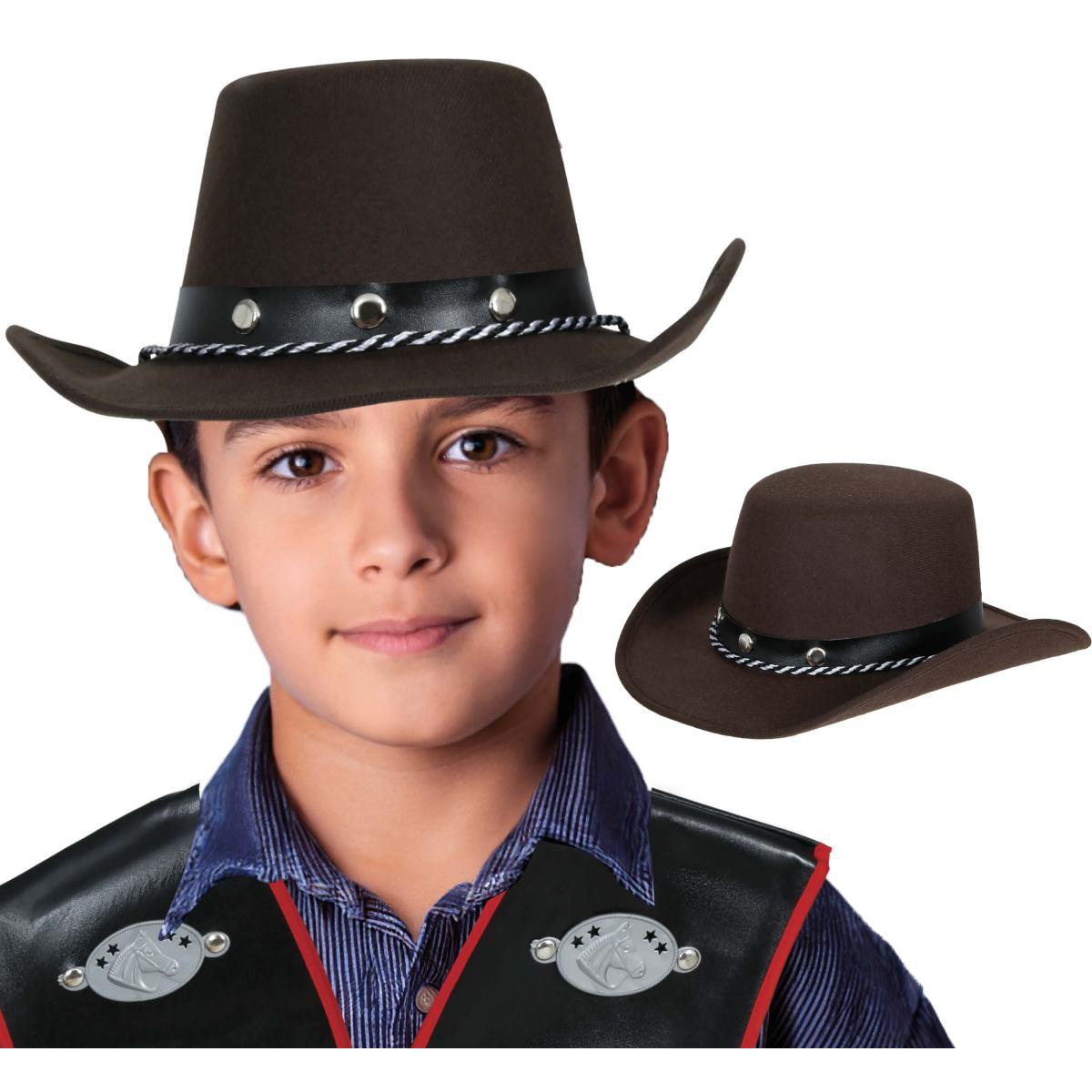 Cappello Cowboy Feltro Baby Marrone |_572