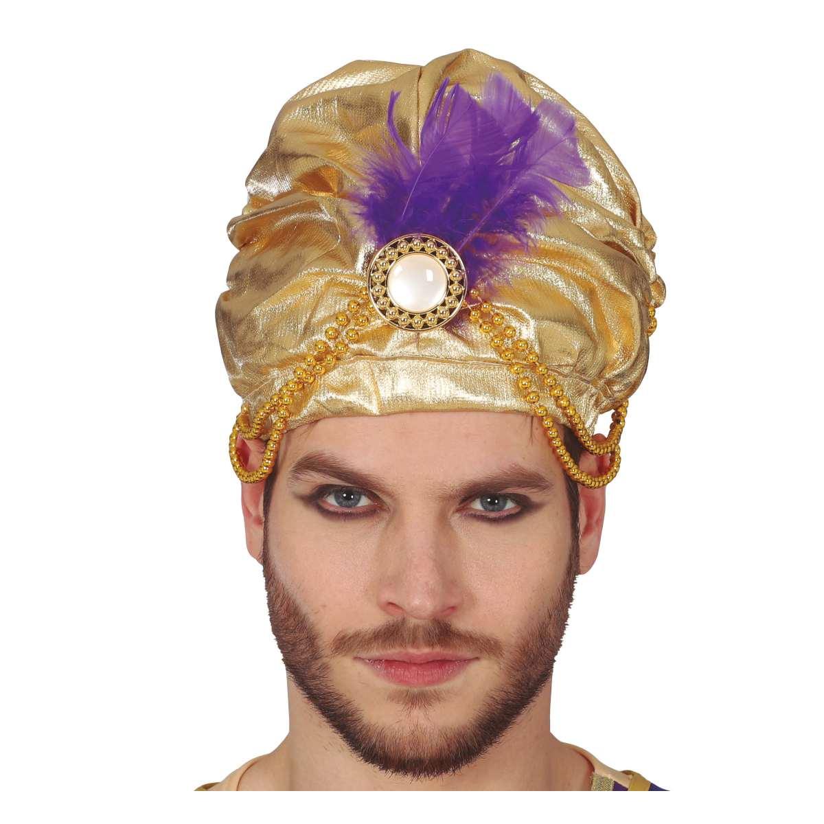 Cappello Turbante Arabo Oro |_623