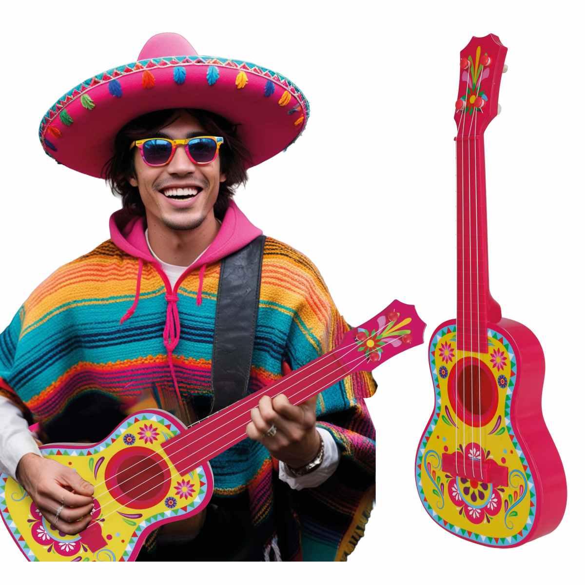 Chitarra PVC Ukeleke Messicano Multicolor cm.52 |_330