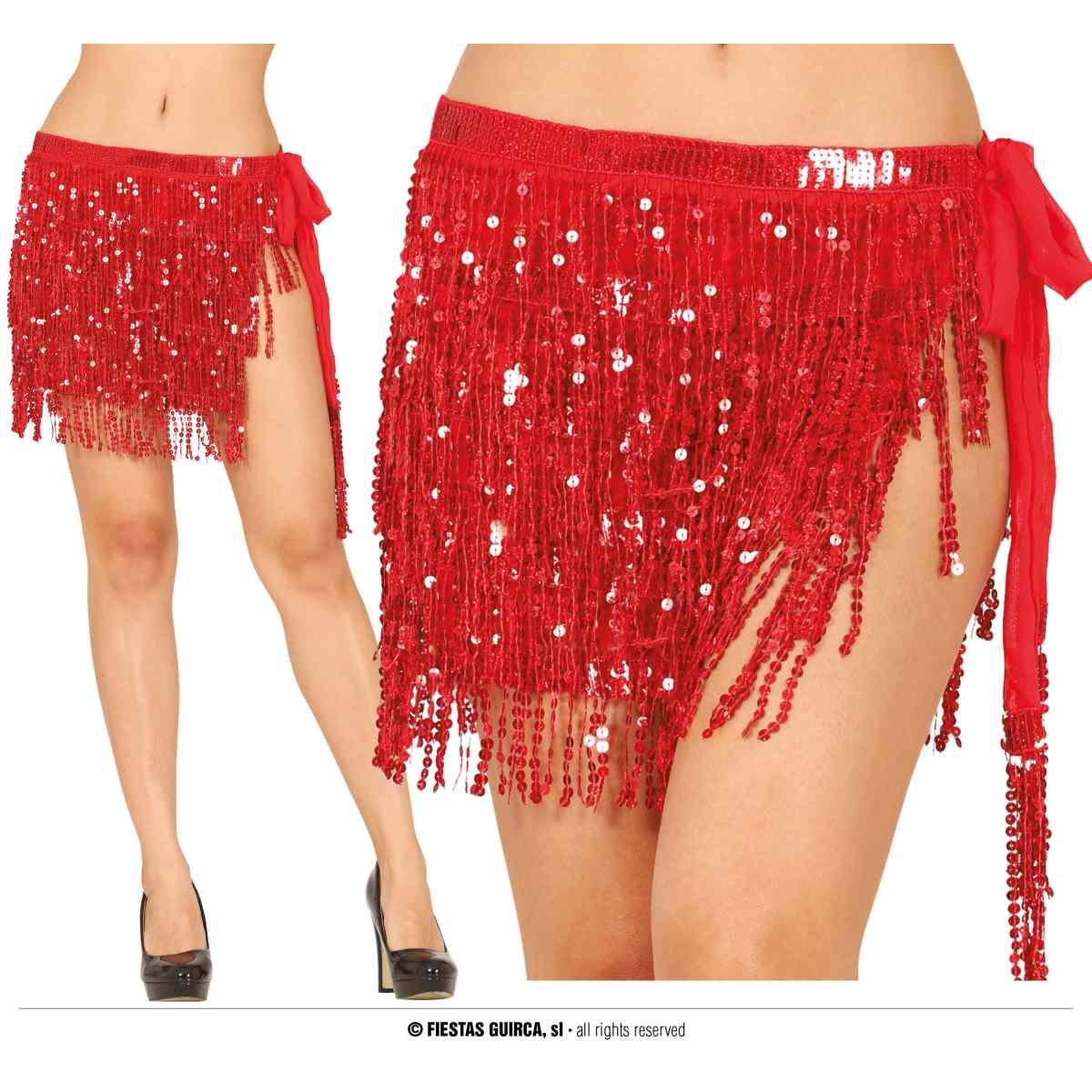 Gonna Rosso Paillettes |Donna