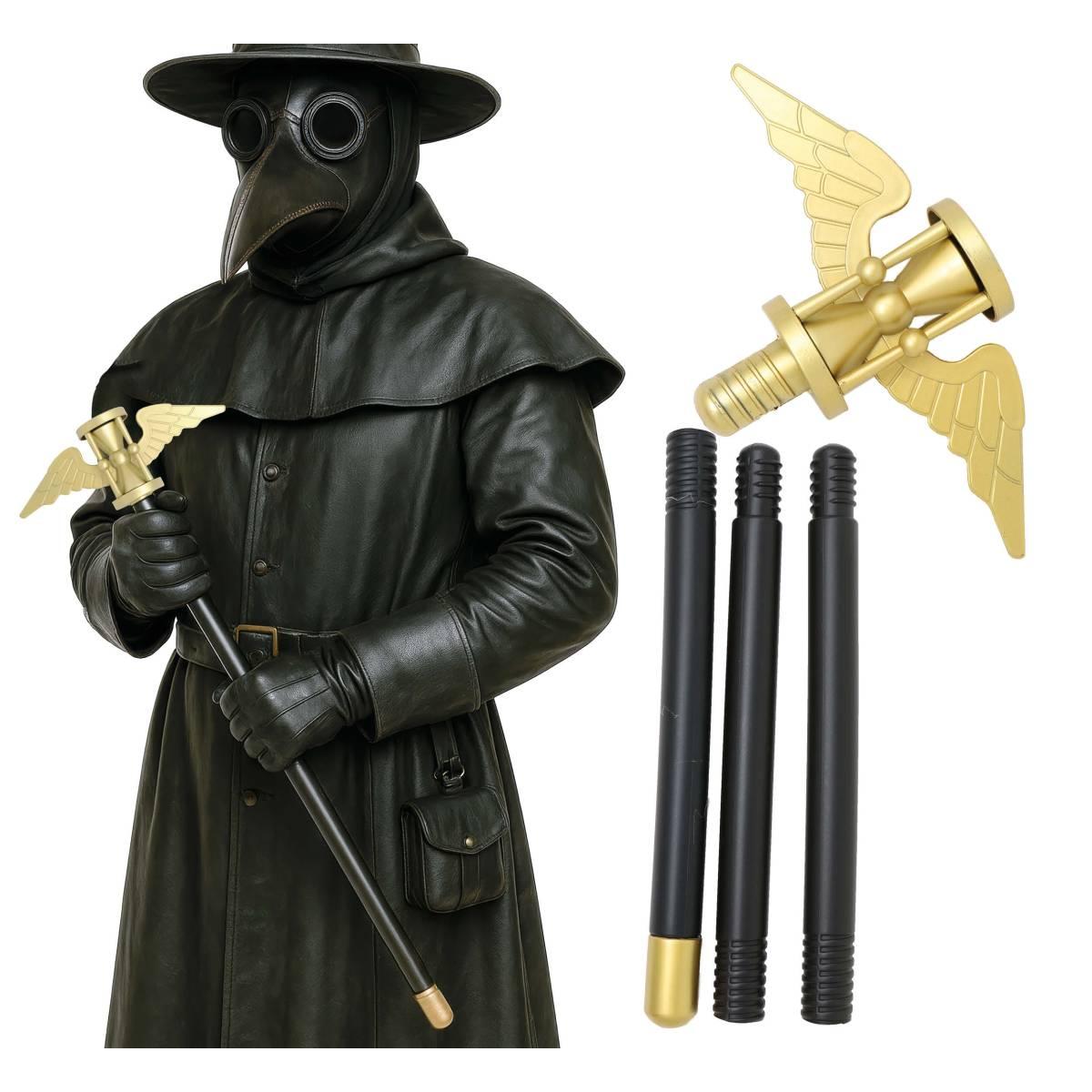 Bastone PVC con Ali Dorate Smontabili cm.100 |_080