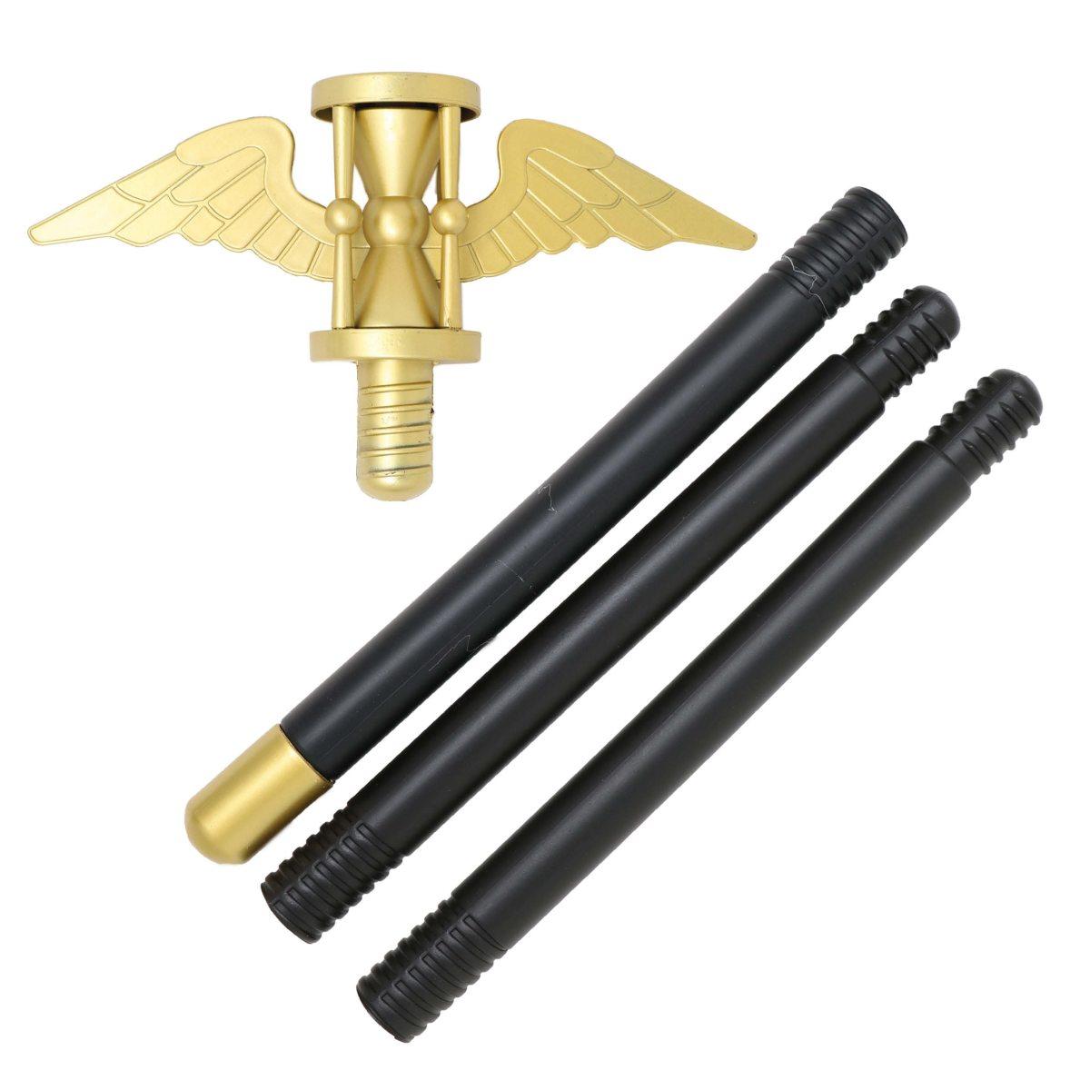 Bastone PVC con Ali Dorate Smontabili cm.100 |_080