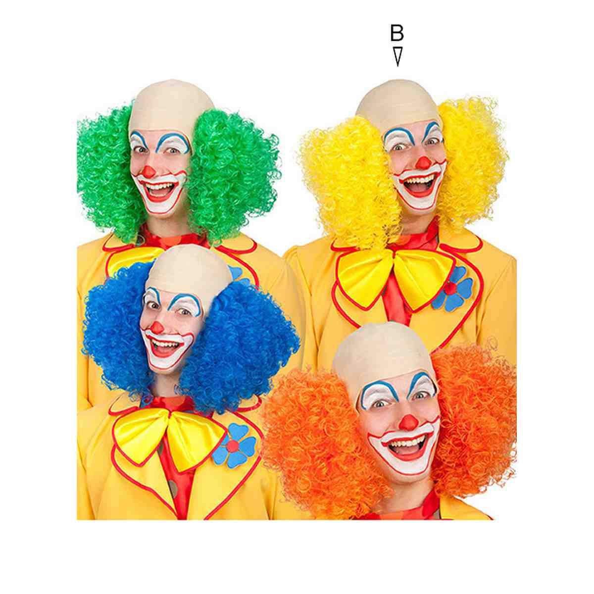 Calotta Clown con Capelli Diusponibile in 4 Colori |Carnival Toys