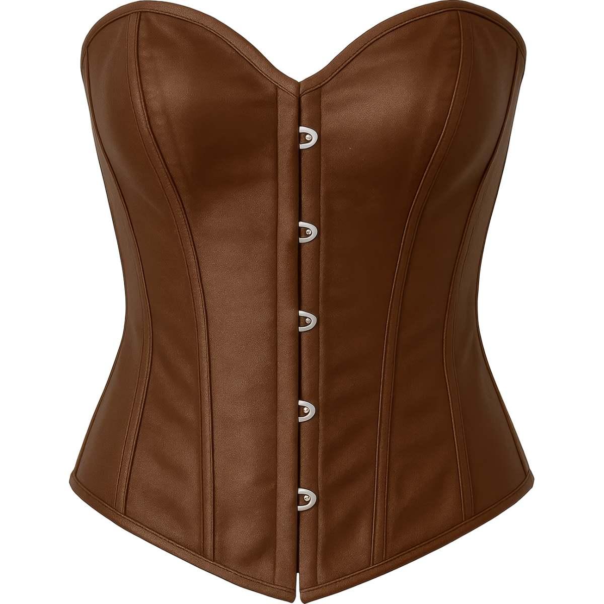 Bustino Corpetto Marrone con Lacci |Donna