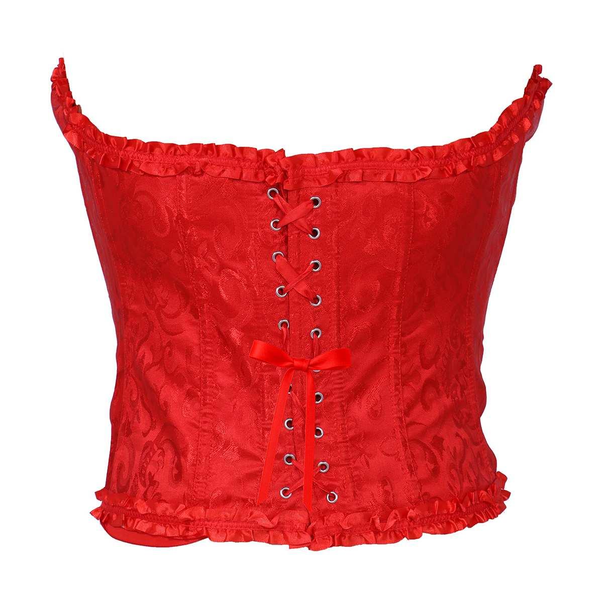 Bustino Corpetto Rosso Ricamato |Donna_