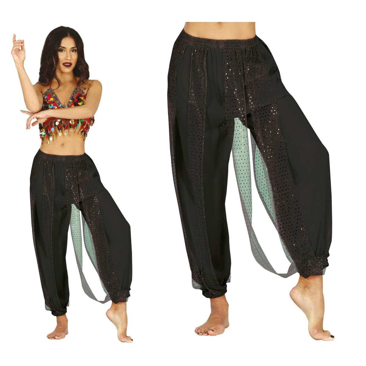 Pantalone Odalisca Danza del Ventre Nero |Donna