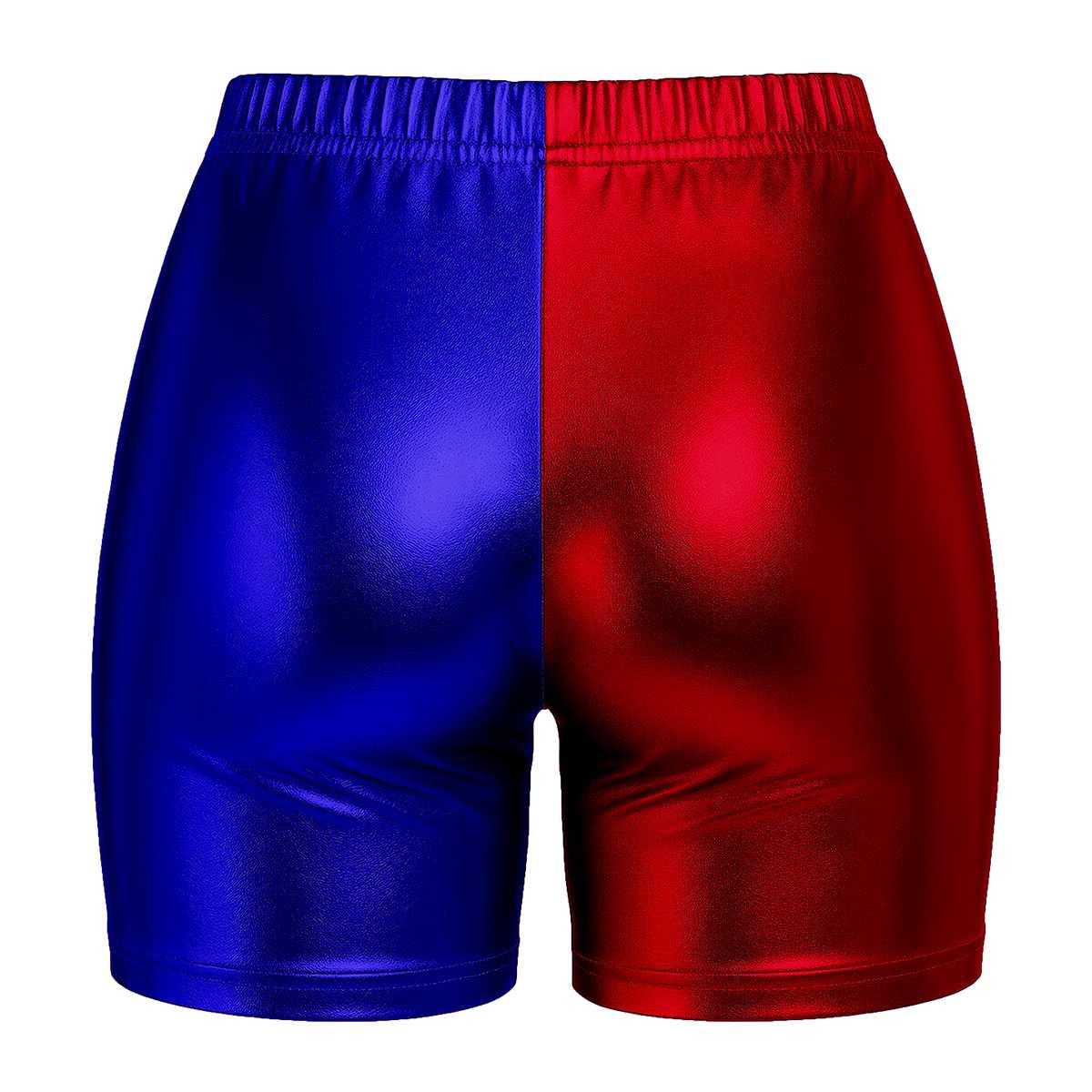 Pantaloncino Rosso e Blu Metallizzato |Donna