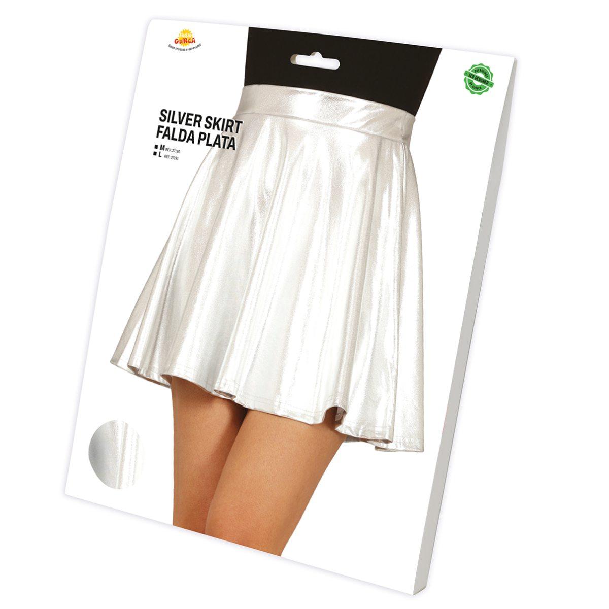 Gonna Argento Metalizzata |Donna