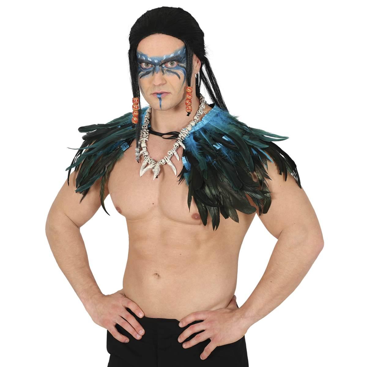 Coprispalle Piume Blu cm.30x90 |_138