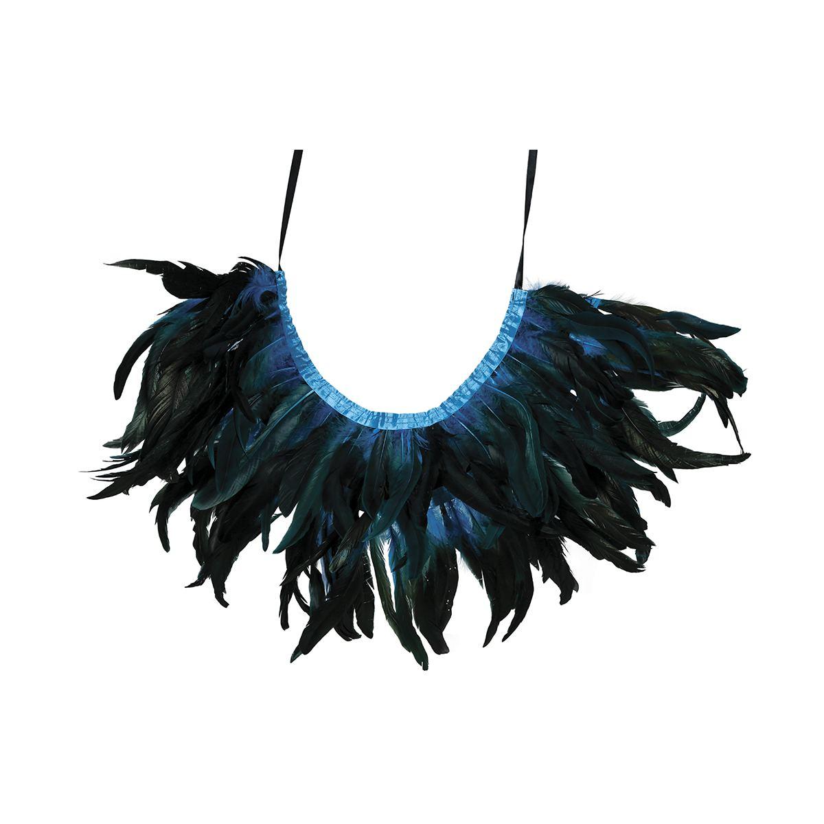 Coprispalle Piume Blu cm.30x90 |_138