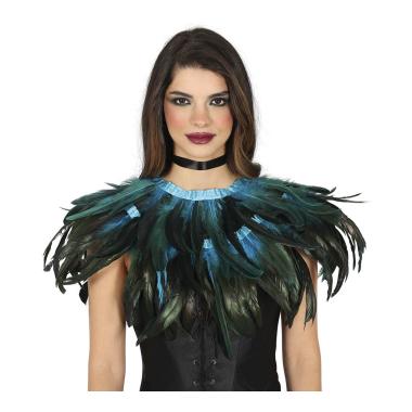 Coprispalle Piume Blu cm.30x90 |_138