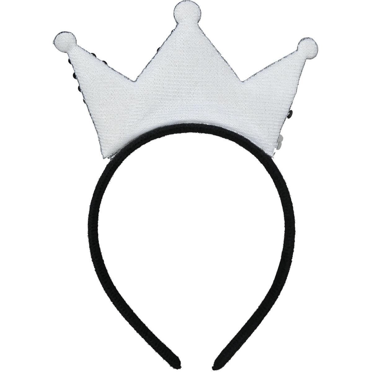 Cerchietto Corona Paillettes Argento |_169