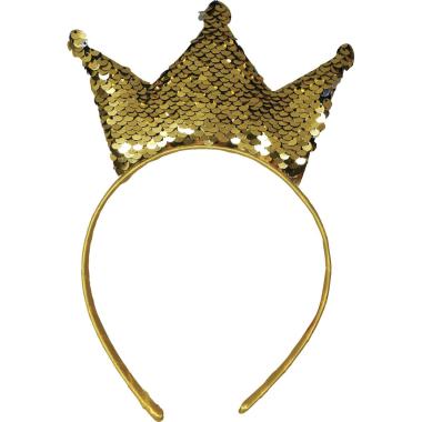 Cerchietto Corona Paillettes Oro |_176