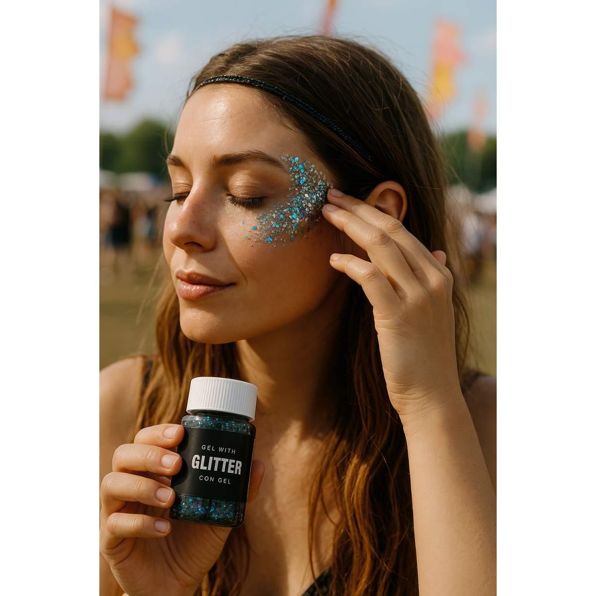 Trucco Gel Glitter Nero gr.20 |_009
