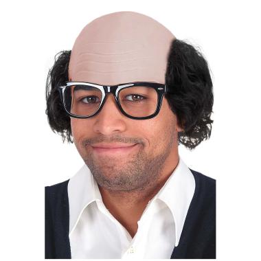 Parrucca Stempiato Capelli Neri Calotta |Carnival Toys