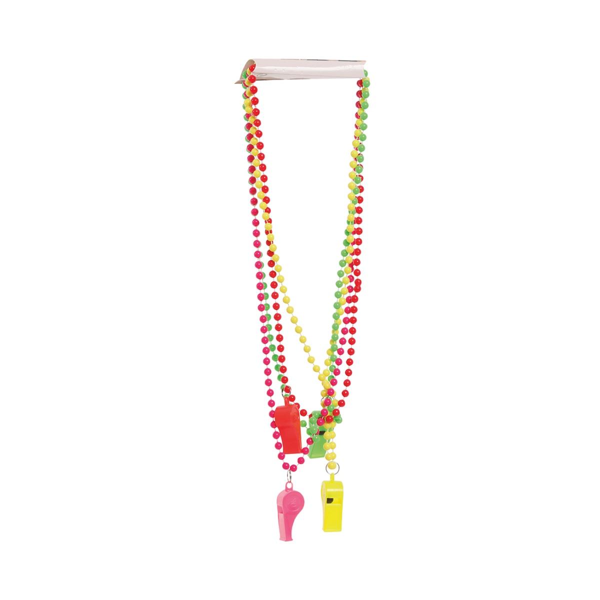 Collana con Fischietto Fluo Ass. 4 Colori |_446