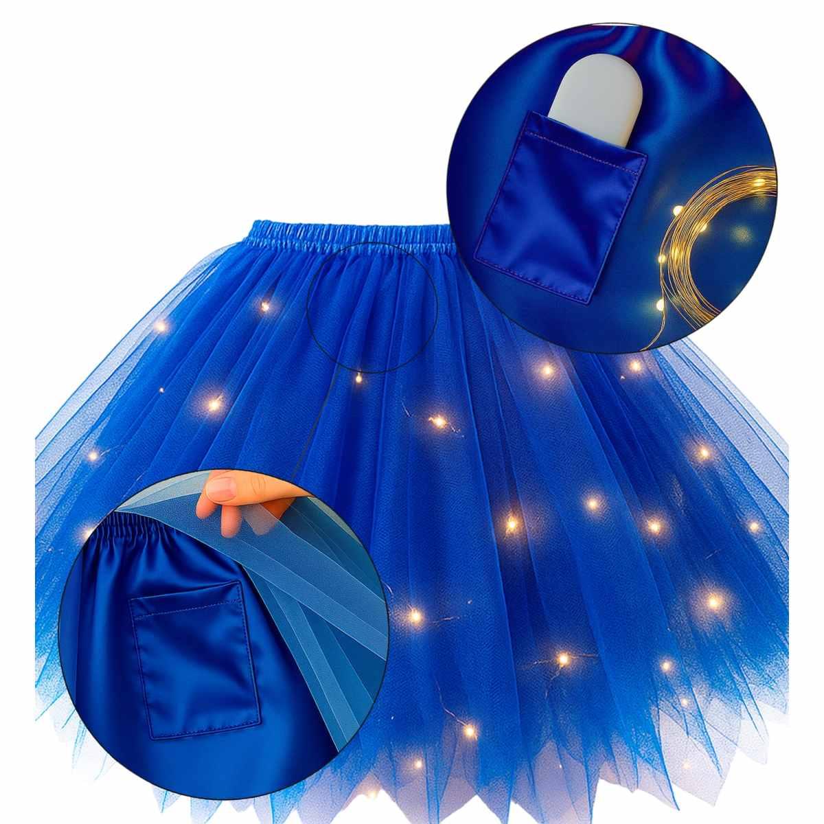 Gonna cm.40 Blu Fluorescente