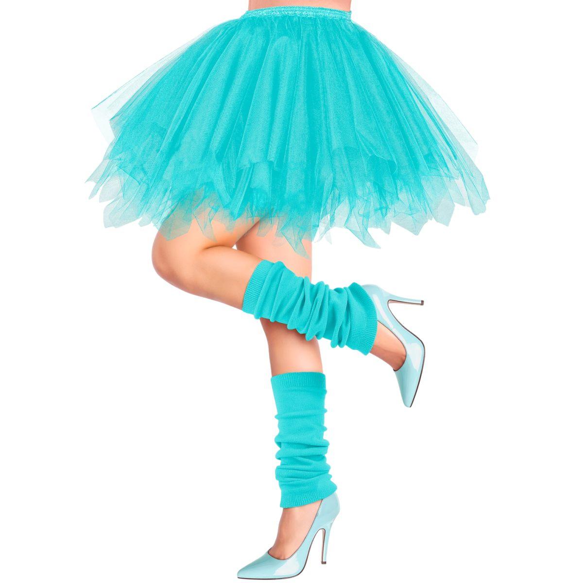 Gonna cm.40 Azzurro Fluorescente