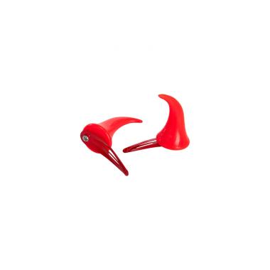 Corna Diavolo Pvc Rosso Con Clips |Guirca