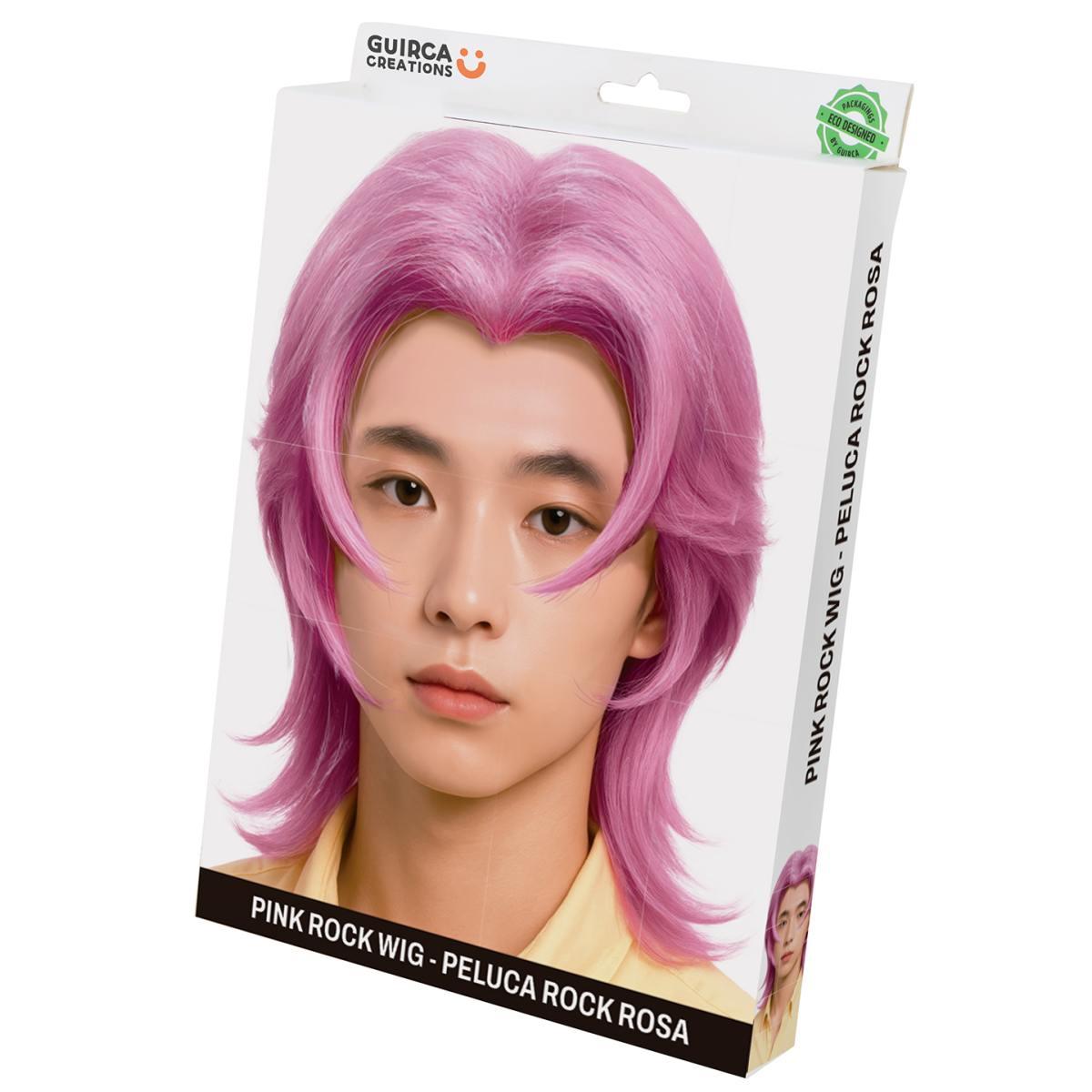 Parrucca Rosa Manga Liscia K Pop |_785