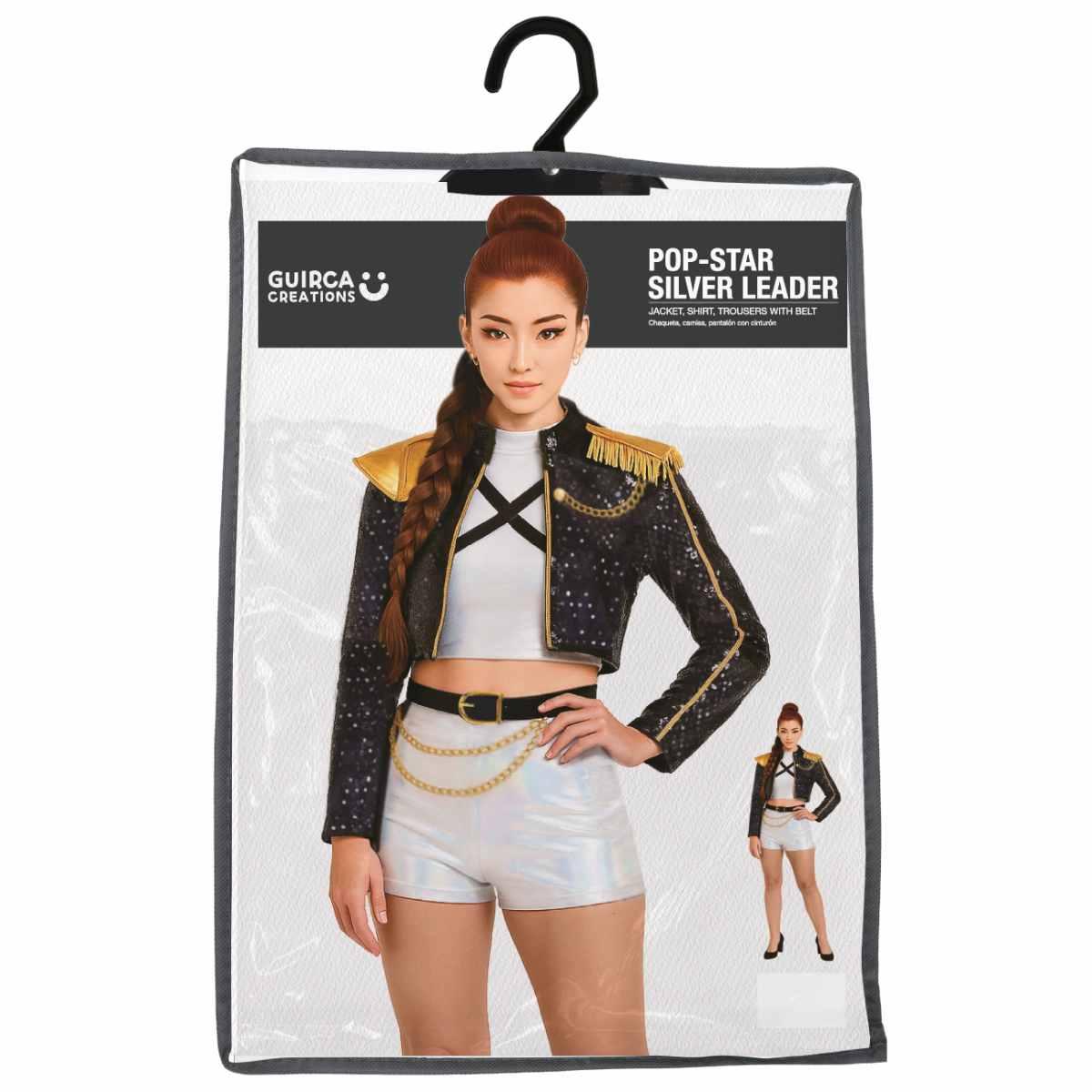 Costume cantante pop silver leader modello k