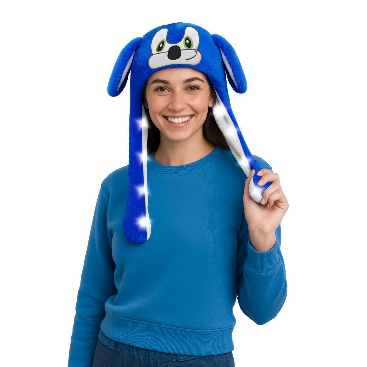 Cappello Animale Blu Sonic con Luci e Movimento |_418
