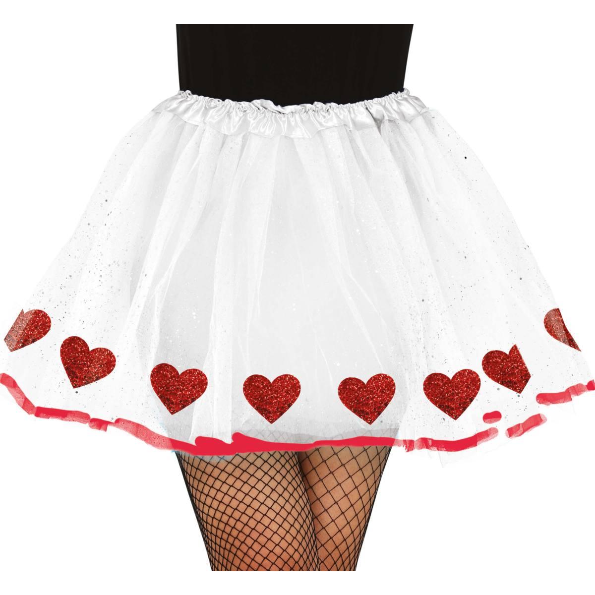 Gonna cm.40 Bianco con Cuori |_289