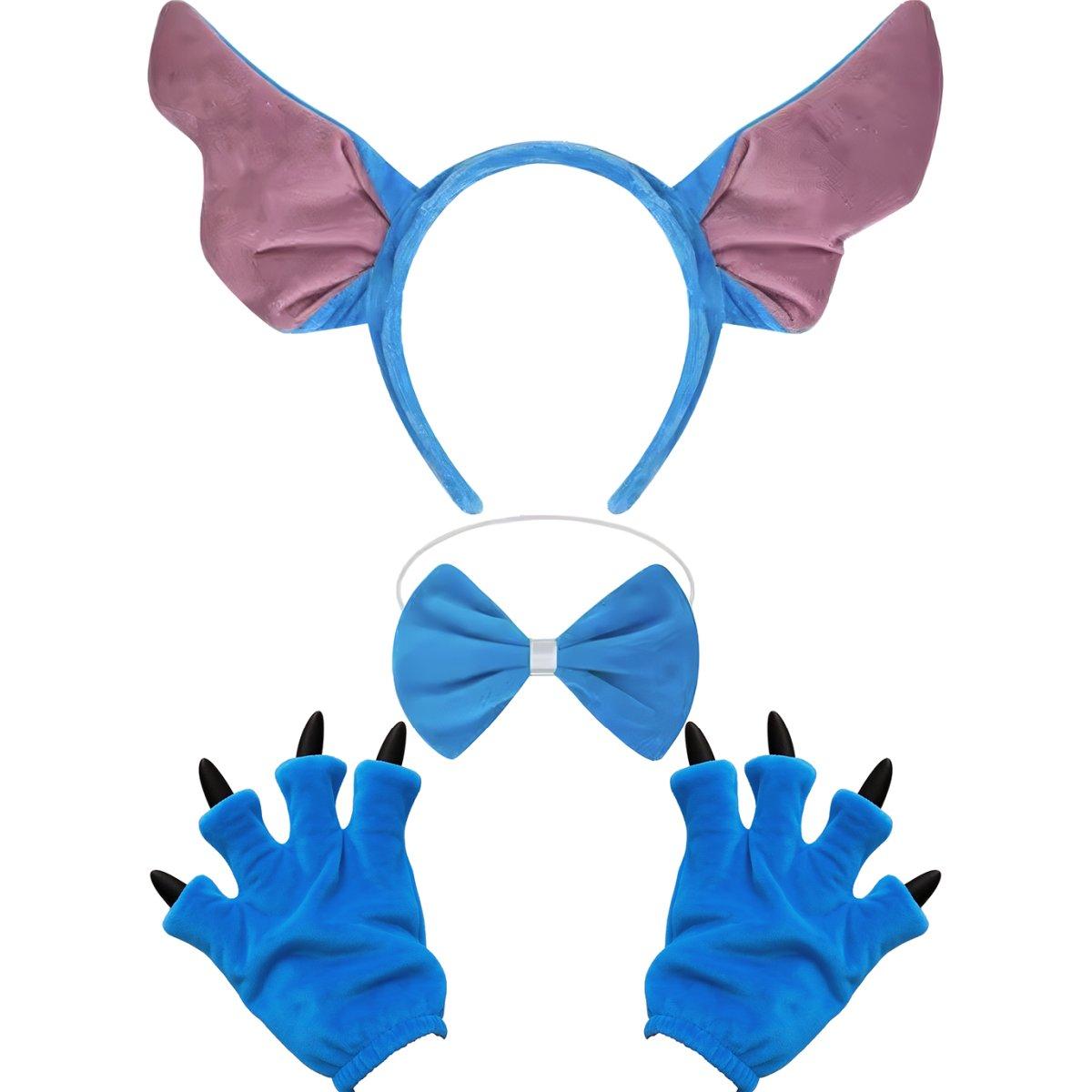 Cerchietto Mostriciattolo Blu con Guanti e Papillon |_979