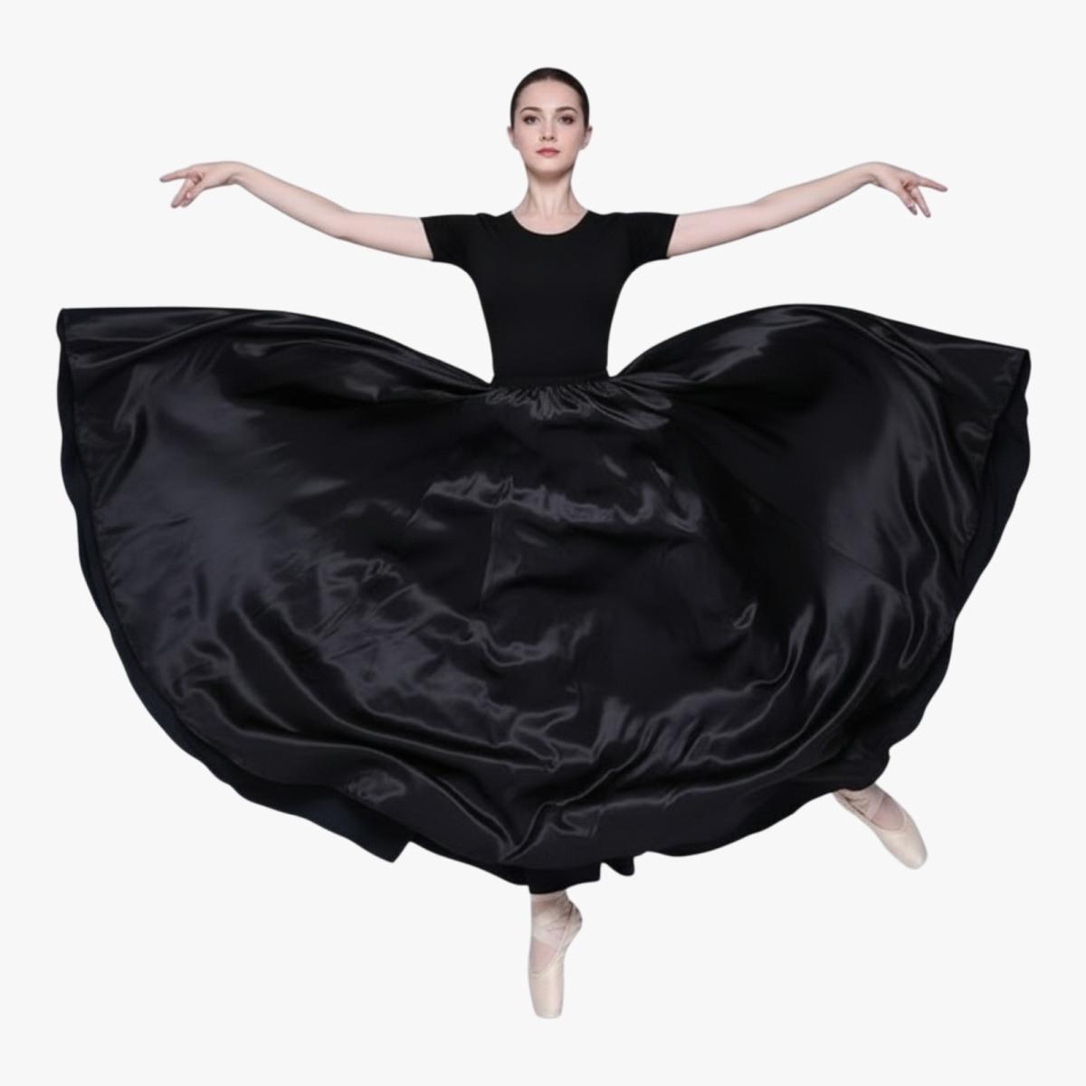 Gonna Raso Nera Lunga |Donna