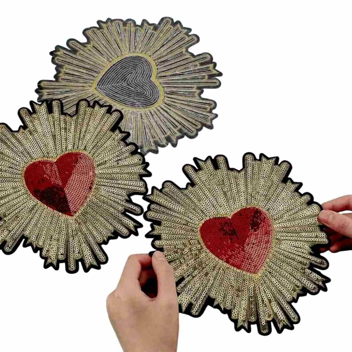 Cuore Sacro Paillets cm.19x18