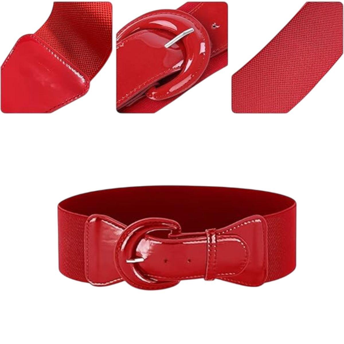 Cintura Rossa con Elastico e Fibia Anni 50