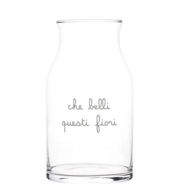 Vaso Vetro Simple Day Trasparente con Scritta cm.27