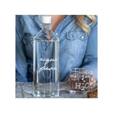 Bottiglia Vetro Simple Day "Acqua Fresca" Lt.1,4