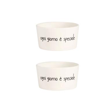 Ciotola Cucina Ceramica Simple Day "Ogni Giorno è Speciale" pz.2