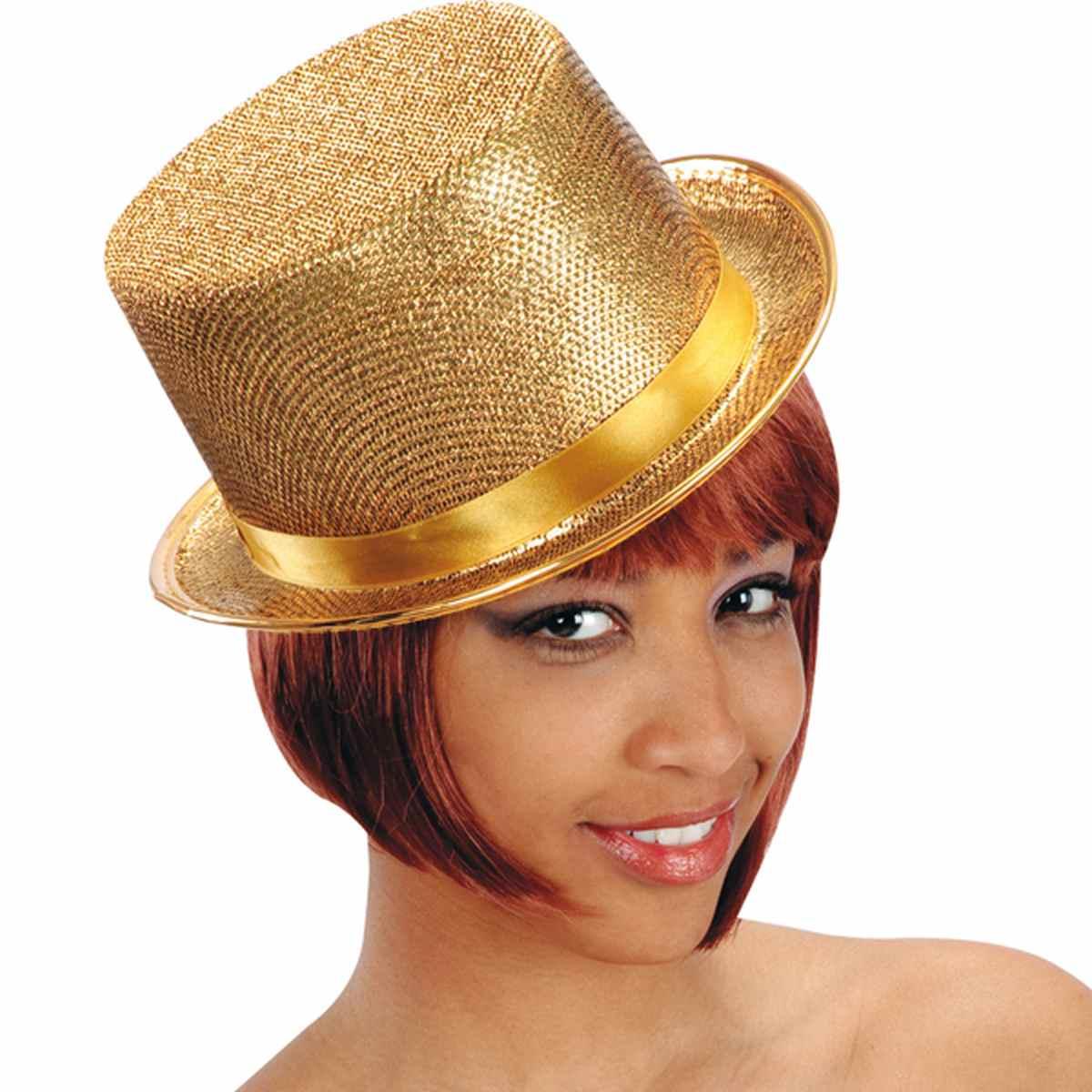 Cappello Cilindro Oro Lamè |Carnival Toys