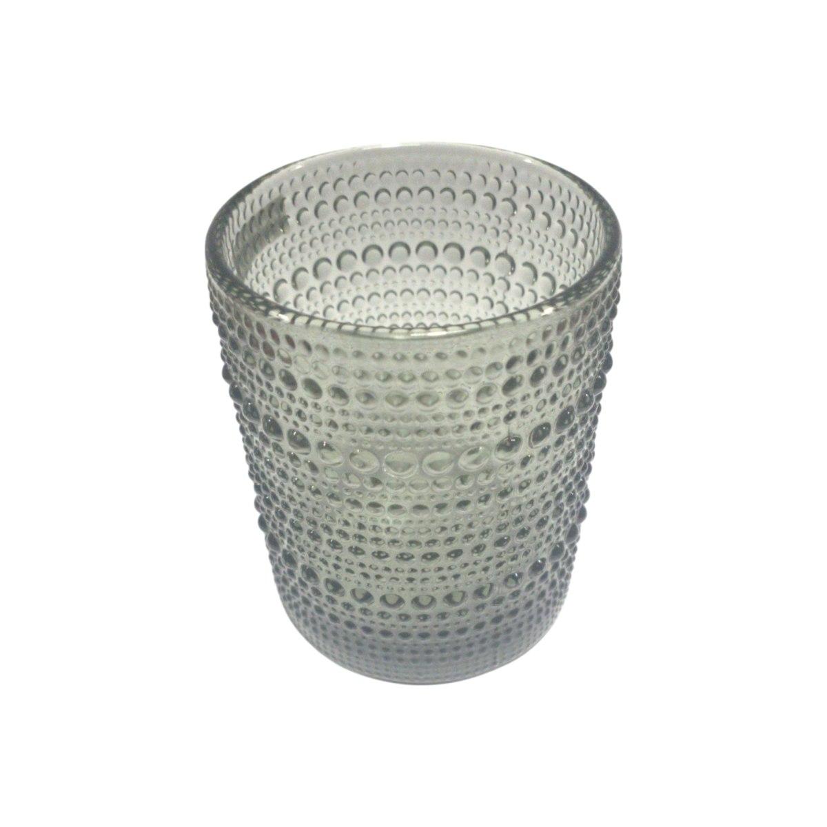 Bicchiere Vetro Singolo Acqua Perla Grigio ml.300