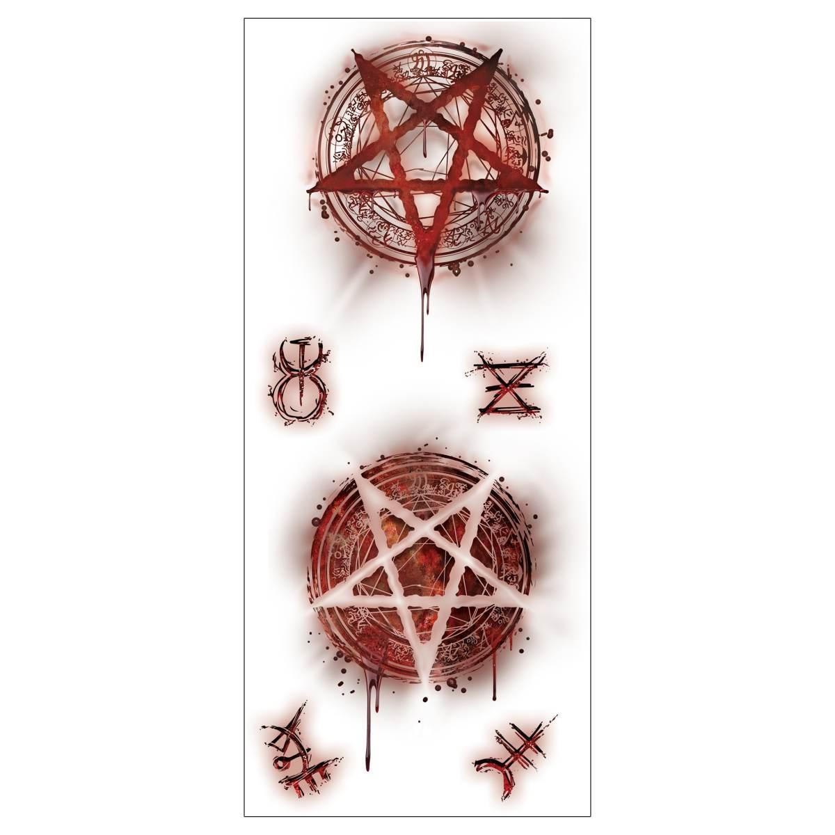Tatuaggi viso rimovibili satanici