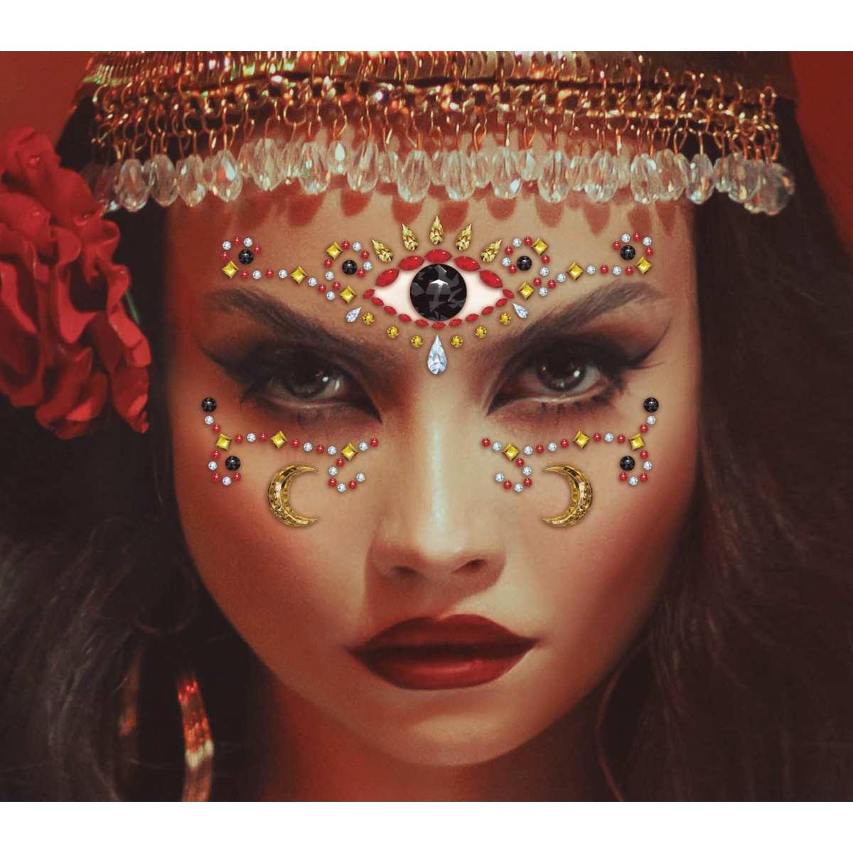 Trucco decorazioni adesive viso cartomante