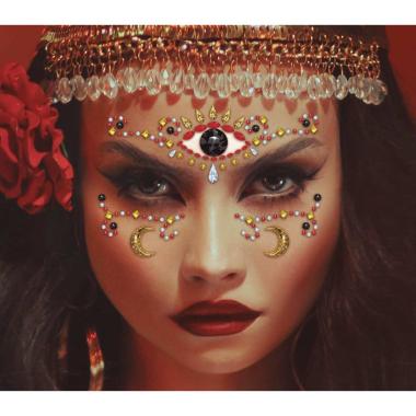 Trucco decorazioni adesive viso cartomante
