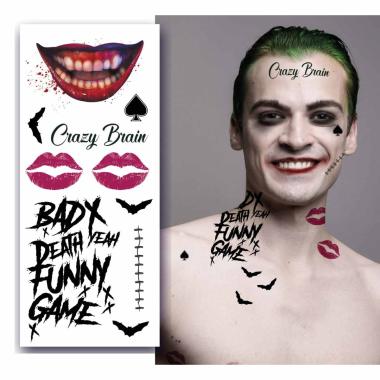 Tatuaggi viso rimovibili joker