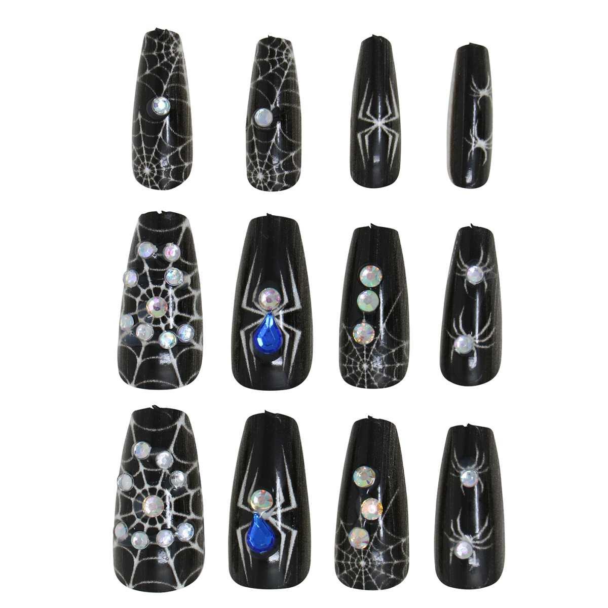 Unghie gotiche strega con strass