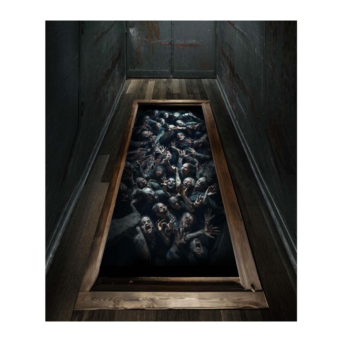 Decorazione halloween adesiva zombie pavimento