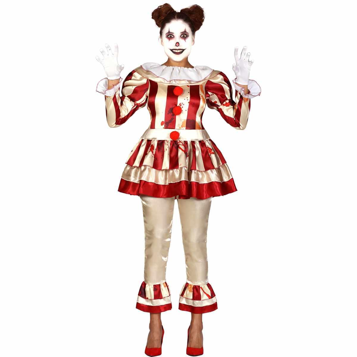 Costume clown modello a strisce