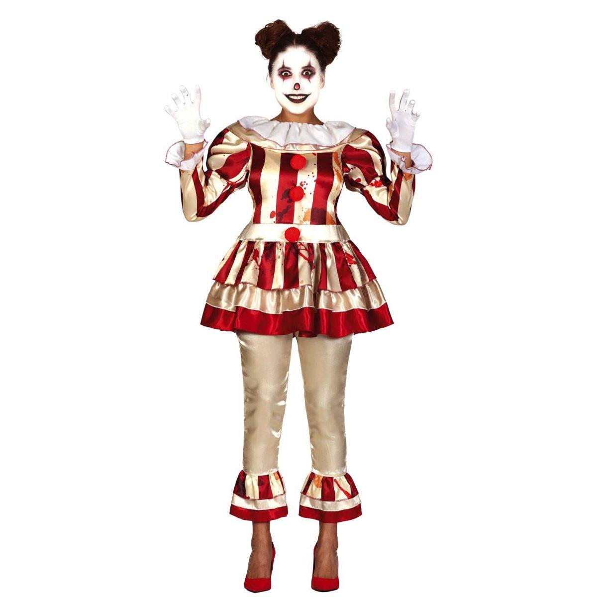 Costume clown modello a strisce
