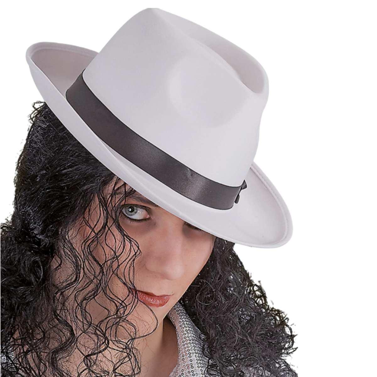 Cappello Borsalino Gangster Lusso Raso Bianco |Carnival Toys