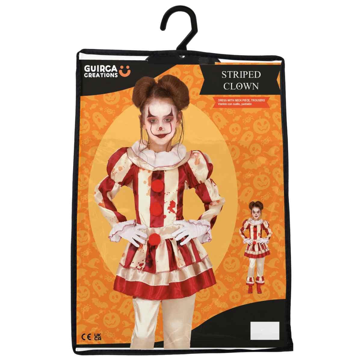 Costume clown modello a strisce