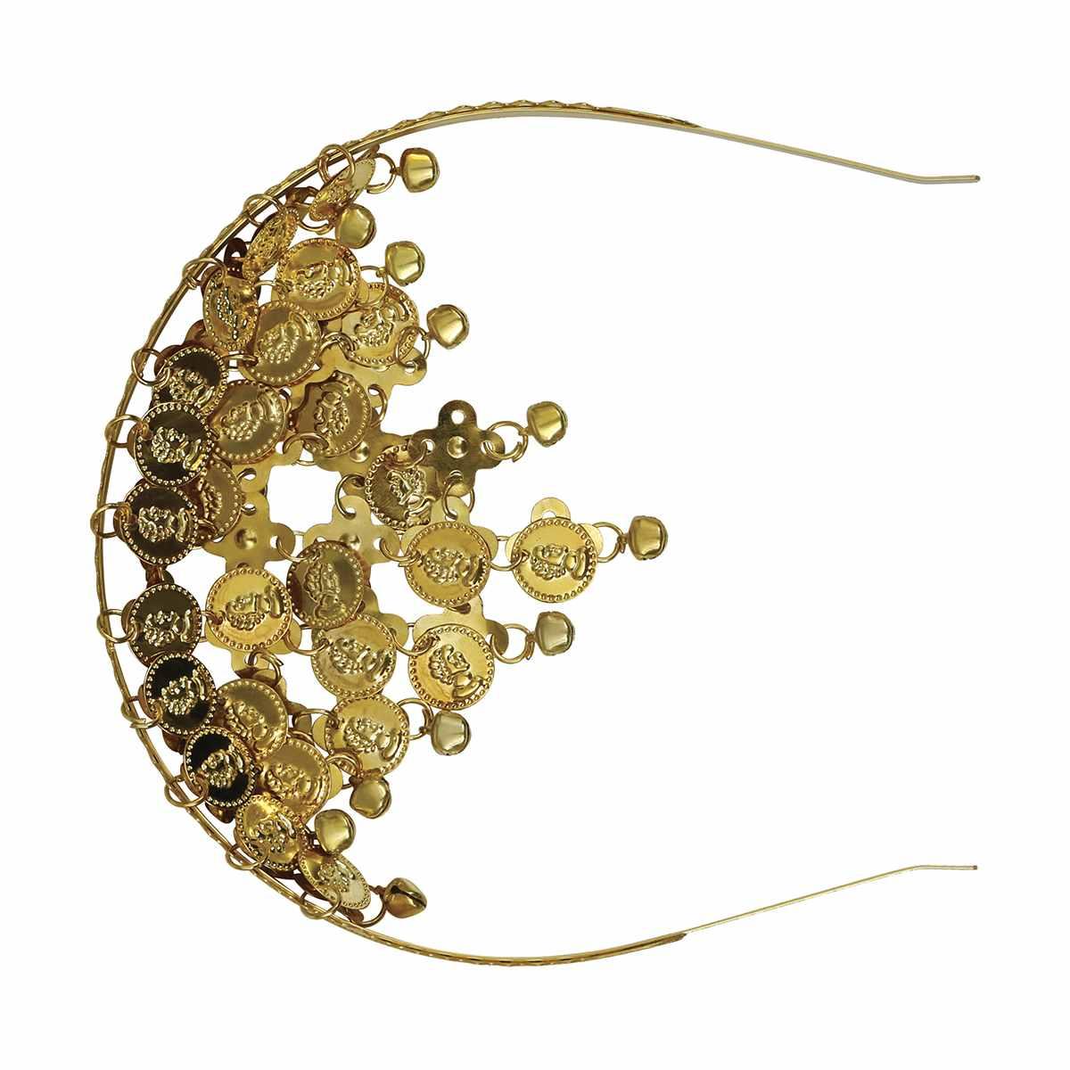 Cerchietto ciondoli oro metallo