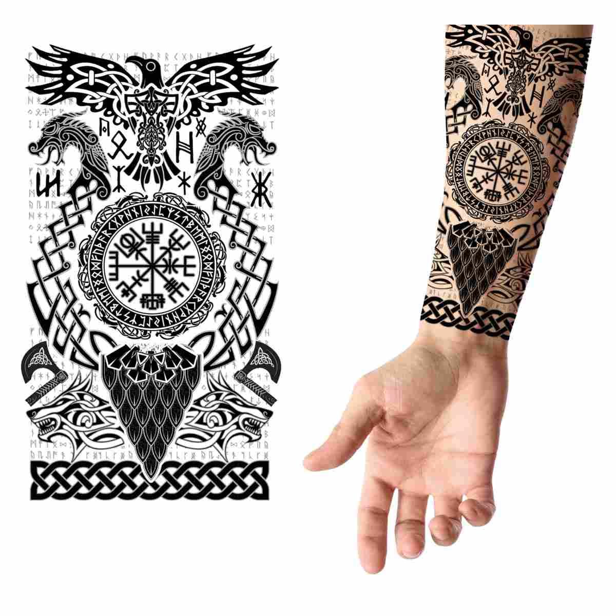 Tatuaggi rimovibili corpo vichingo